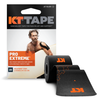 KT Tape Pro EXTREME Precut 5 mtr 20 strips Zwart