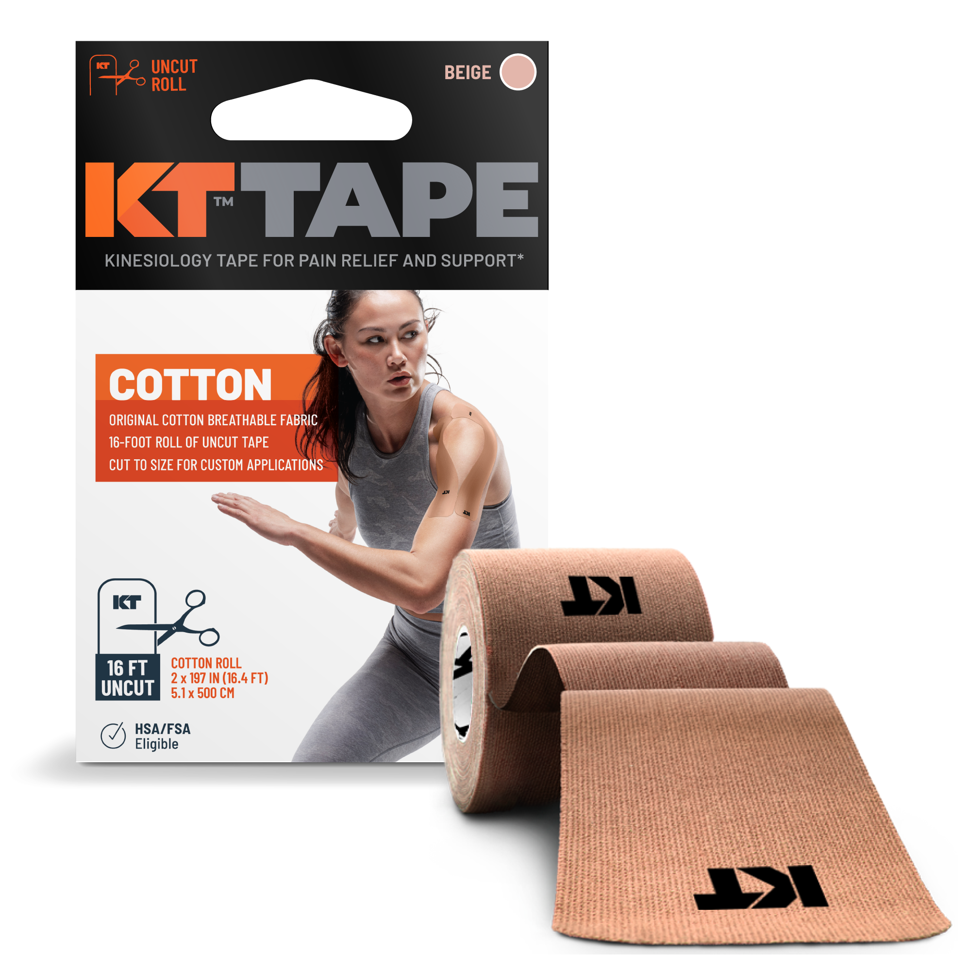 KT Tape Original Cotton Uncut 5 mtr - Beige